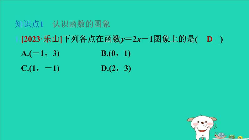 2024八年级数学下册第4章一次函数4.1函数和它的表示法4.1.2函数的表示法第2课时函数的图象习题课件新版湘教版第3页