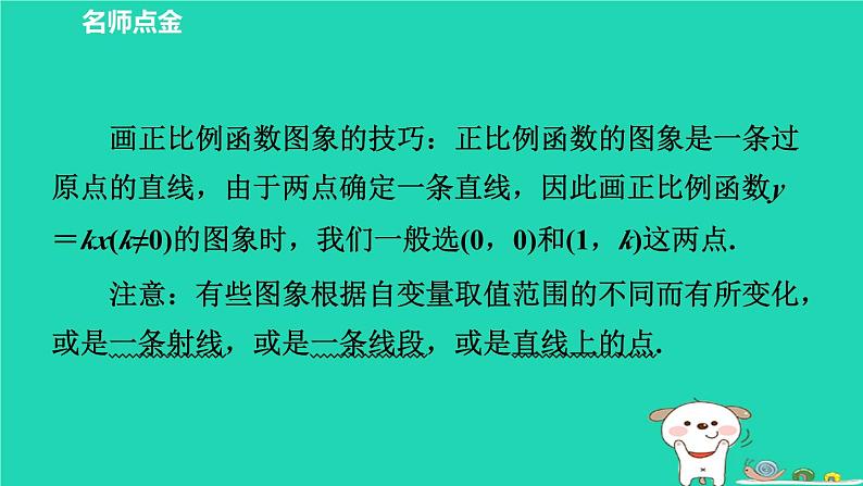 2024八年级数学下册第4章一次函数4.3一次函数的图像4.3.1正比例函数的图象与性质习题课件新版湘教版第2页