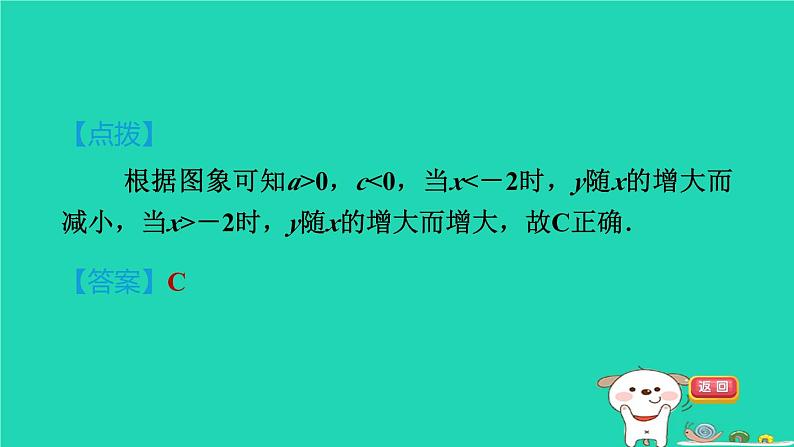 2024九年级数学下册第1章二次函数集训课堂测素质二次函数的图象与性质习题课件新版湘教版08