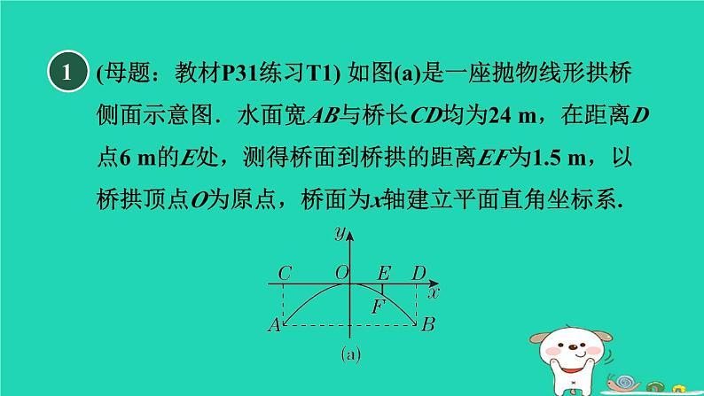 2024九年级数学下册第1章二次函数集训课堂练素养用二次函数解实际应用问题的五种常见类型习题课件新版湘教版第2页