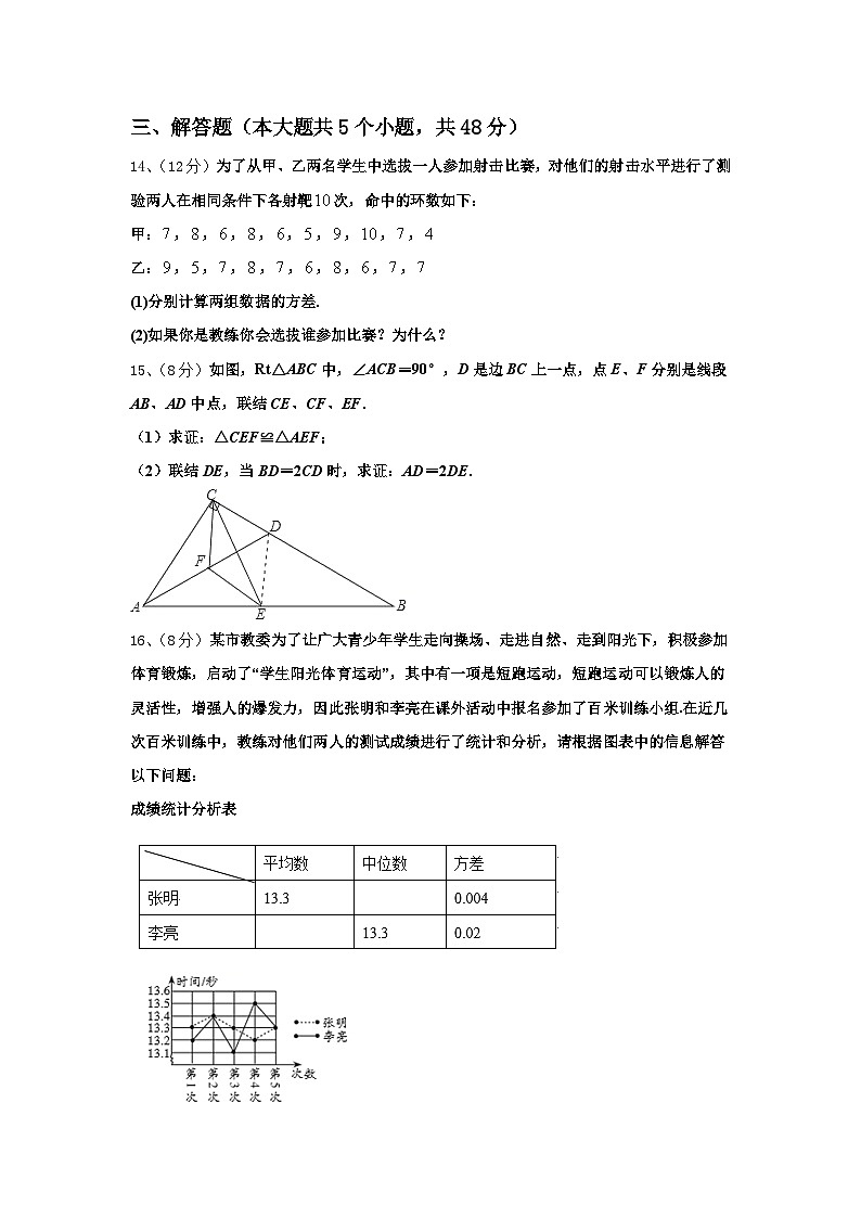 广东省深圳市龙岗区2024年数学九上开学达标检测试题【含答案】03