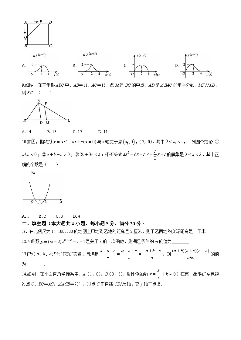 安徽省宣城市第六中学2024-2025学年九年级上学期第二次月考（10月）数学试卷第2页