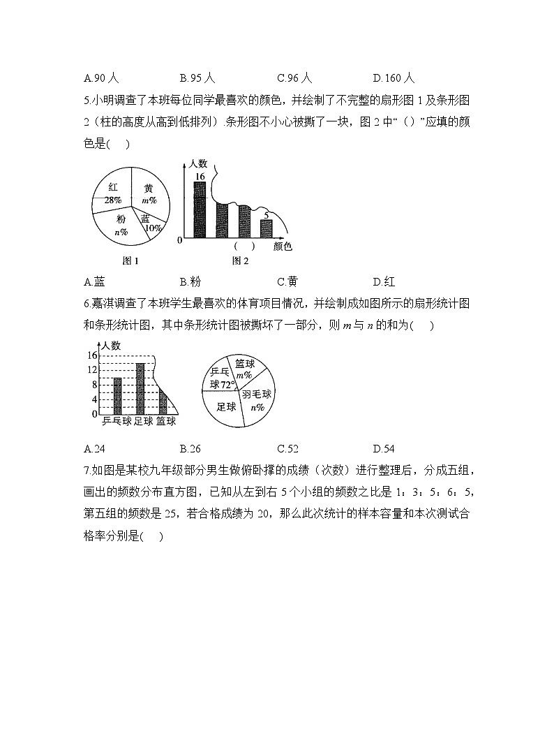 北师大版（2024新版）七年级上册数学第六章《数据的收集与整理》检测试卷（含答案解析）第2页
