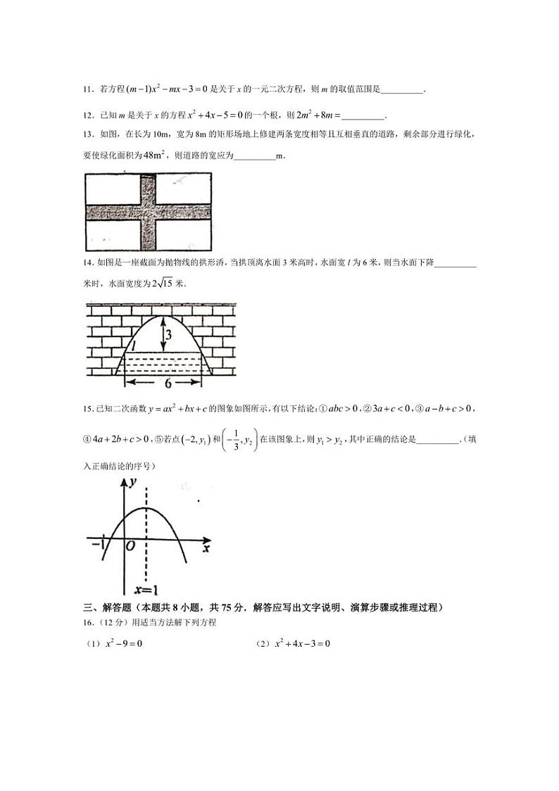 [数学]辽宁省葫芦岛市绥中县2024～2025学年九年级上学期第一次学情月考检测(有答案)第3页