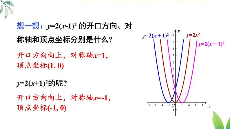 第3课时 二次函数y=a(x-h)²和y=a(x-h)²+k的图象与性质第6页