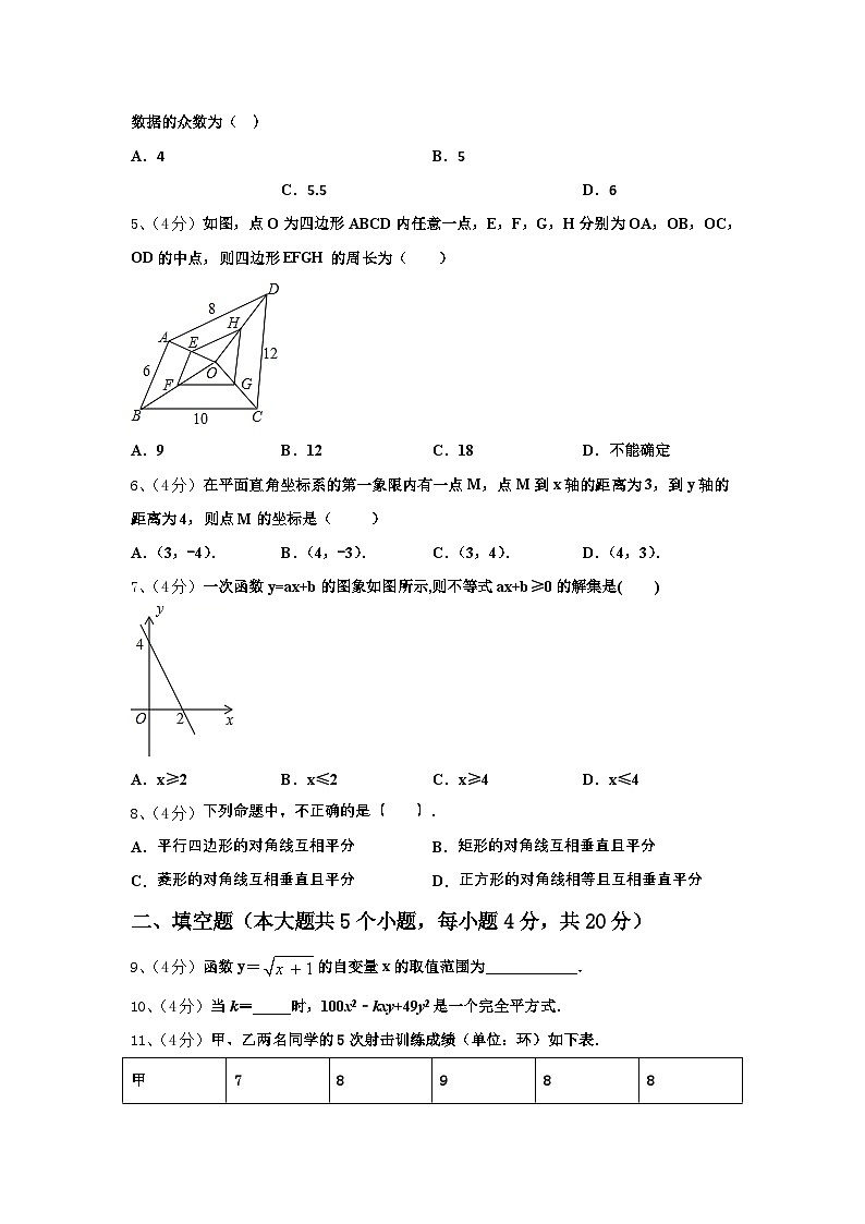 贵州省黔西南州2025届数学九年级第一学期开学监测试题【含答案】02