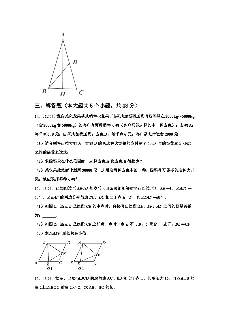 贵州省兴仁市第九中学2024-2025学年数学九上开学预测试题【含答案】第3页