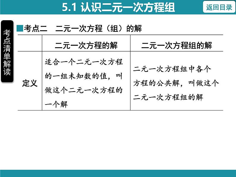 5.1 认识二元一次方程组-知识考点梳理 北师大版数学八年级上册课件第7页