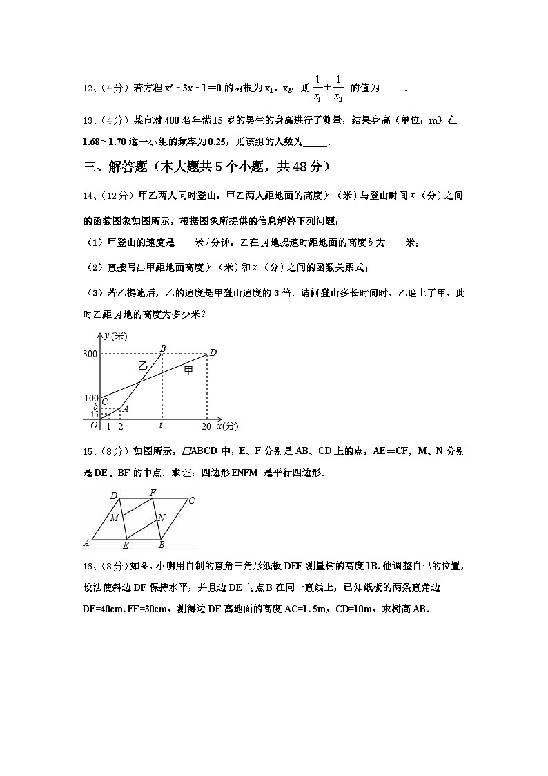 黑龙江省哈尔滨市香坊区第六十九中学2024-2025学年数学九上开学教学质量检测模拟试题【含答案】第3页
