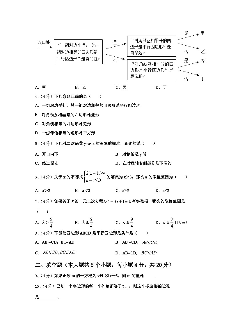 湖北省洪湖市瞿家湾中学2024-2025学年数学九上开学监测试题【含答案】第2页