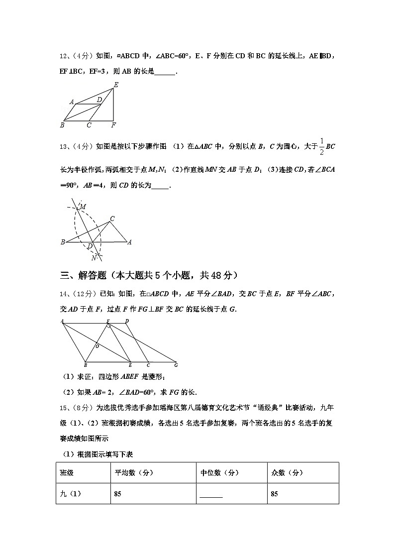 湖北省襄州区六校联考2024-2025学年九年级数学第一学期开学教学质量检测模拟试题【含答案】第3页