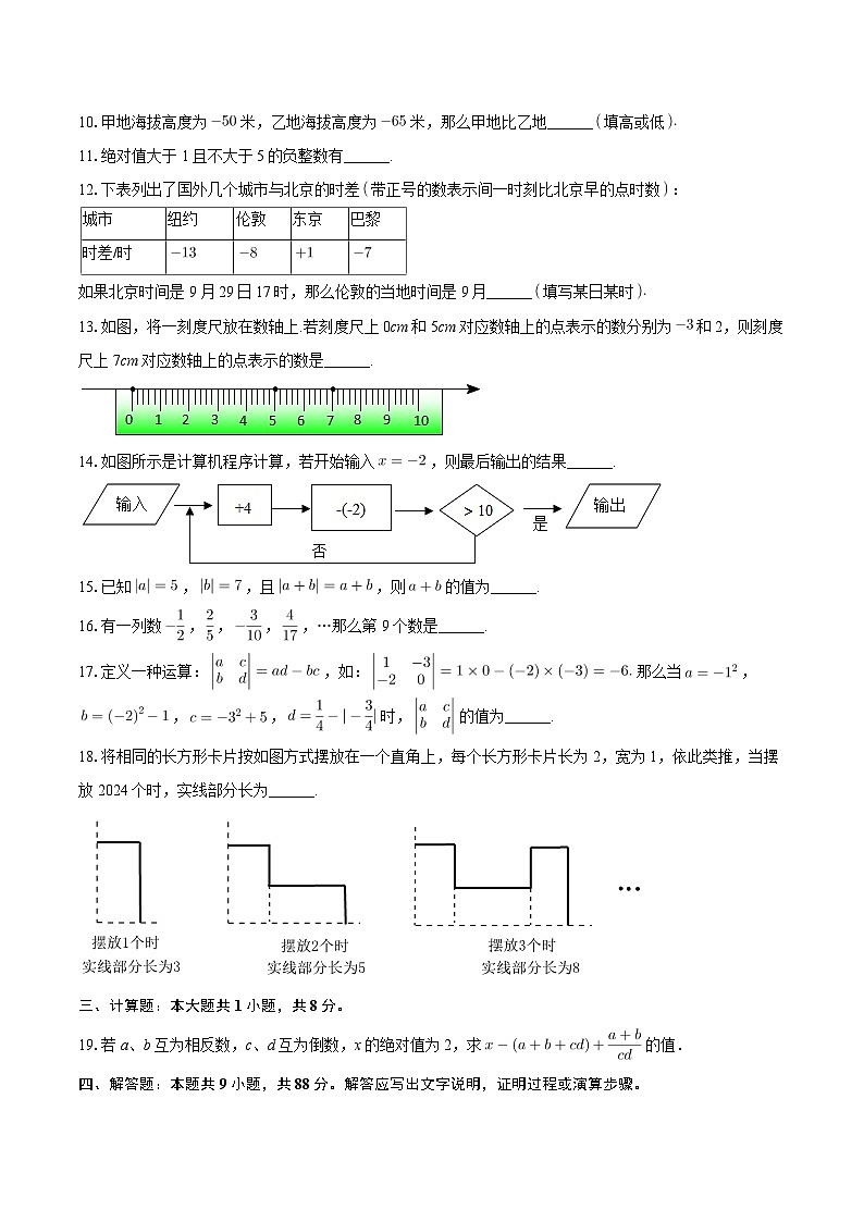 江苏省扬州市江都区2024-2025学年七年级上学期第一次月考数学试卷第2页