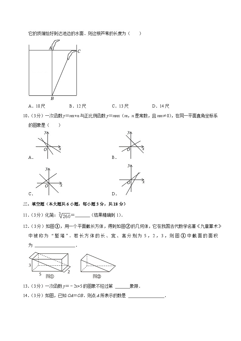 山东省青岛市城阳区、崂山区2023-2024学年八年级（上）期中数学试卷（有解析）第2页