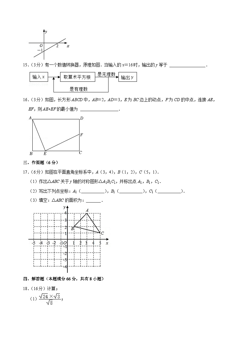 山东省青岛市崂山区2023-2024学年八年级（上）期中数学试卷03