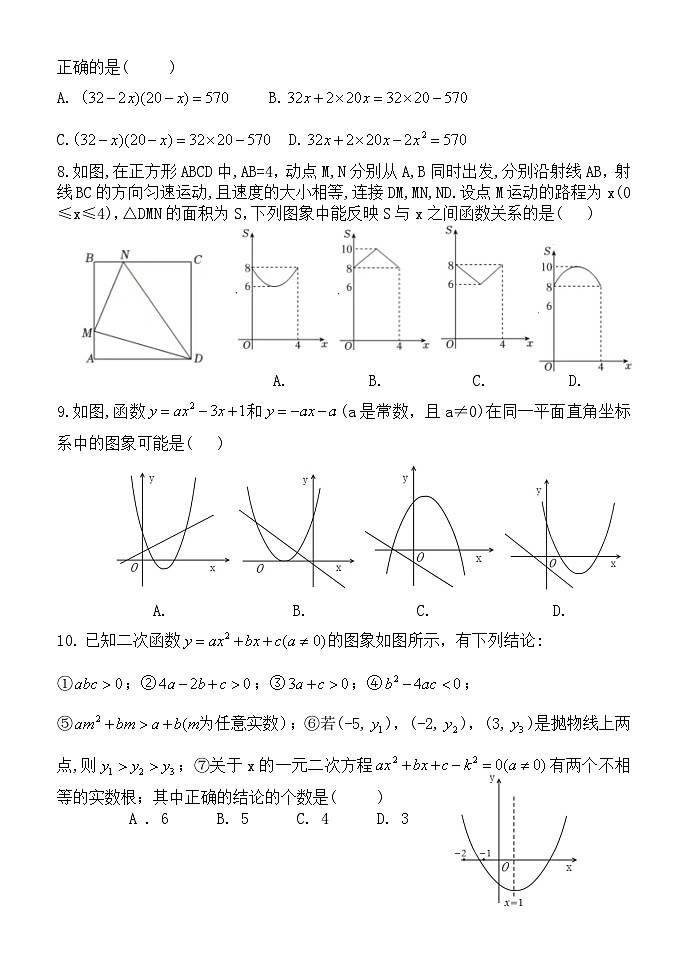 黑龙江省齐齐哈尔市甘南县第六中学2024—2025学年九年级上学期月考质量检测数学试卷第2页