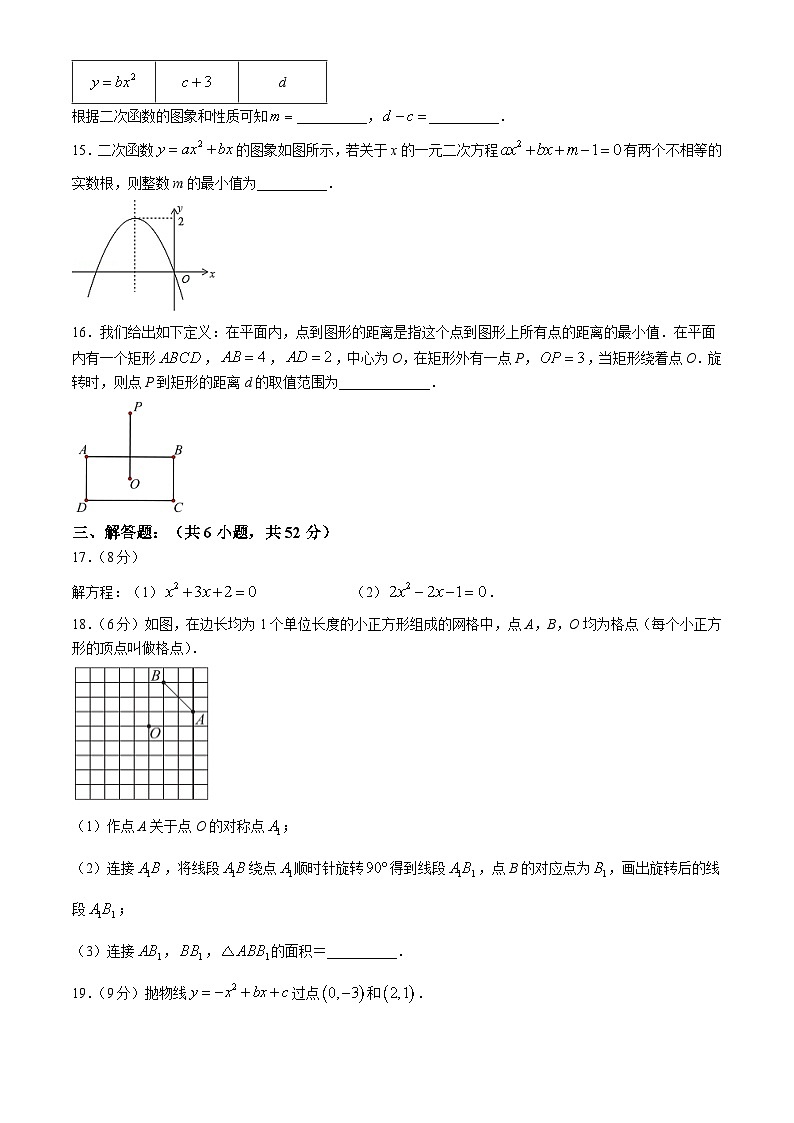 北京市西城区北京市育才学校2024-2025学年九年级上学期10月月考数学试题第3页