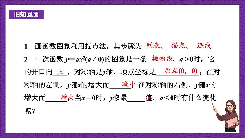 沪科版数学九上 21.2.2《 二次函数y＝ax2＋k的图象和性质》(共17张PPT)第2页