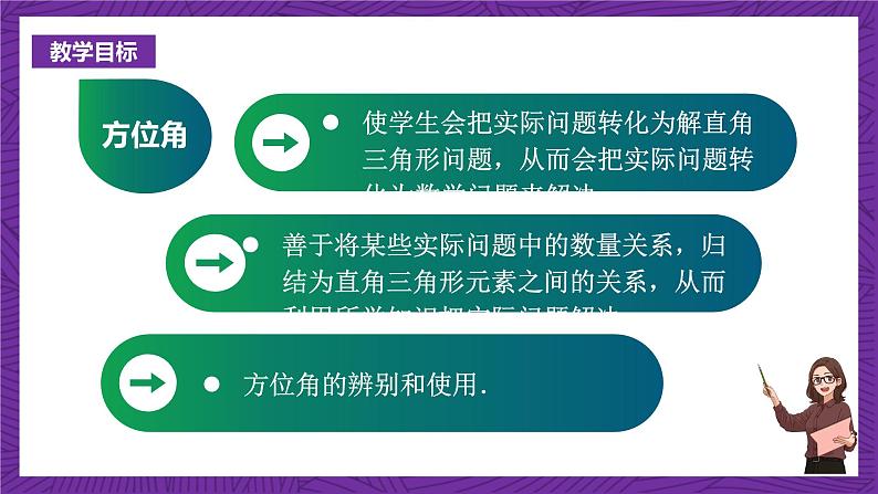 沪科版数学九上23.2.3 《方位角与解直角三角形》 课件第2页