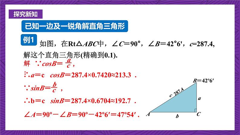 沪科版数学九上 23.2.1 《解直角三角形 》课件04