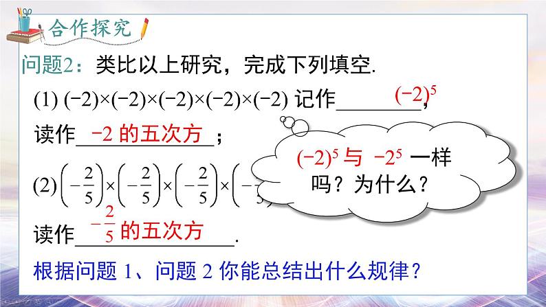 2024-2025学年 沪科版 七年级数学 上册课件 1.6 第1课时 有理数的乘方第6页