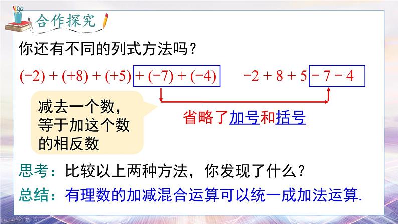 2024-2025学年 沪科版 七年级数学 上册课件 1.4.3 加、减混合运算第7页