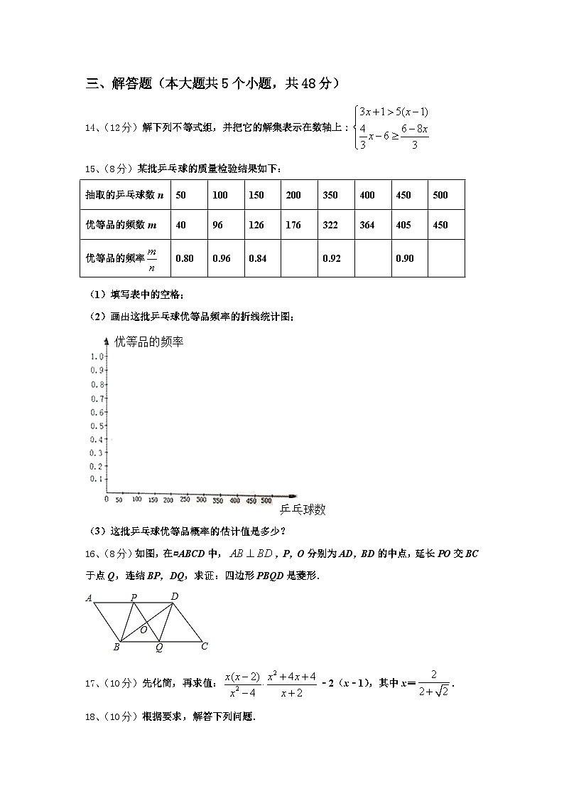 江苏省淮安市南陈集中学2024年九上数学开学联考模拟试题【含答案】第3页