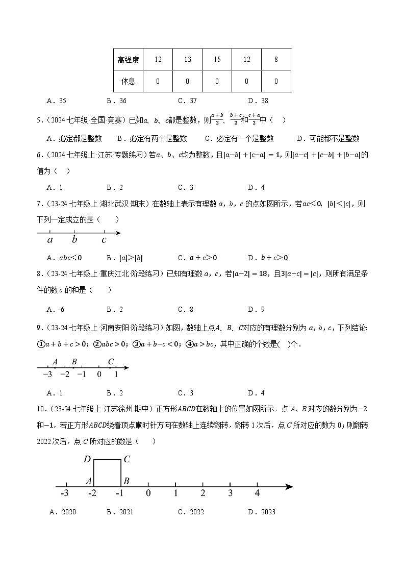 人教版2024-2025学年七年级数学上册1.4有理数(压轴题综合测试卷)专题特训(学生版+解析)第2页