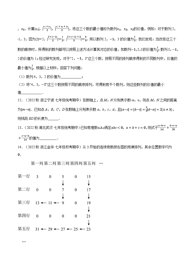 人教版2024-2025学年七年级数学上册5.2期中复习——填空压轴题专项训练(压轴题专项训练)(人教版)专题特训(学生版+解析)02