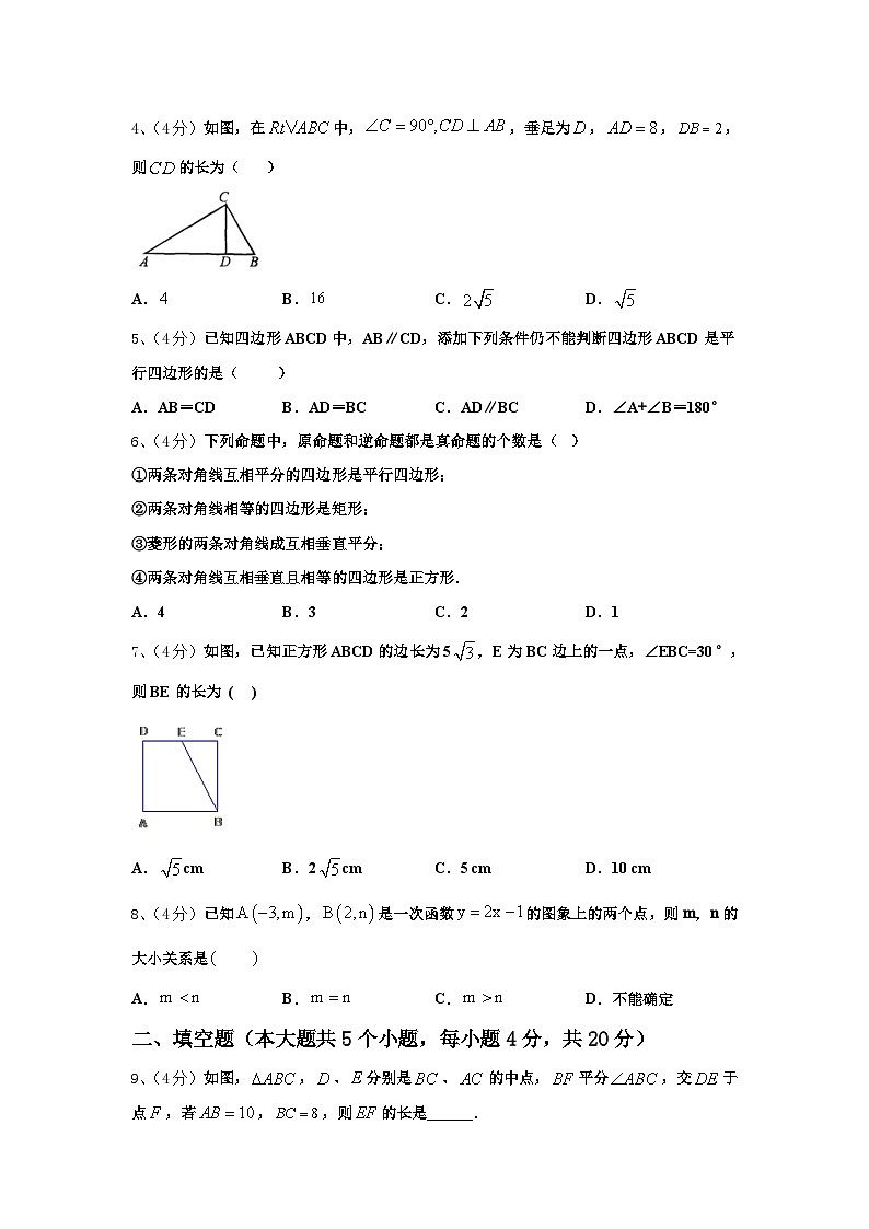 江西省赣州市赣县2025届数学九年级第一学期开学综合测试试题【含答案】第2页