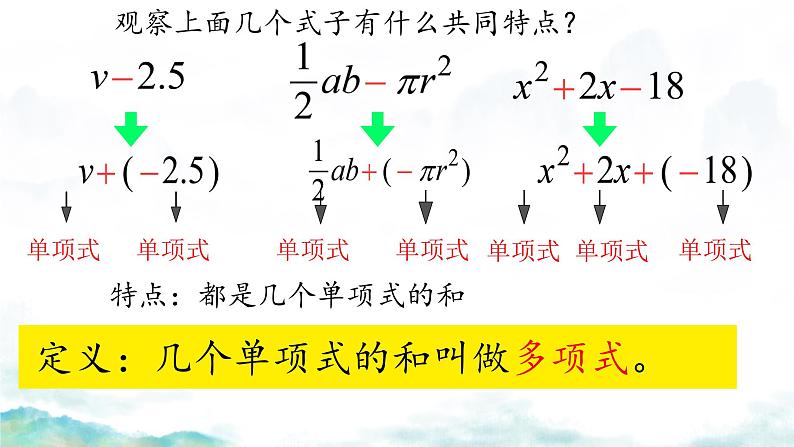 2024七年级上册数学公开课获奖课件PPT 人教版 2.1 第3课时 多项式第3页