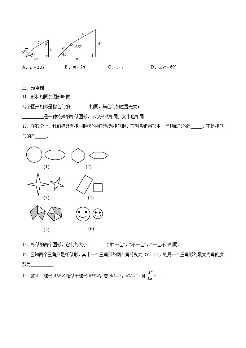 沪教版（五四制）数学九上24.1《放缩与相似形》（题型专训）（原卷版）第3页