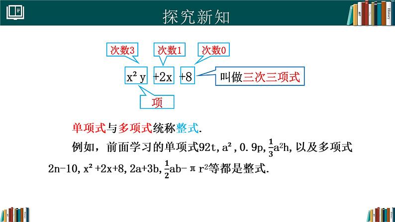 七年级数学上册同步 （人教版2024）4.1整式（第2课时）（同步课件）第7页