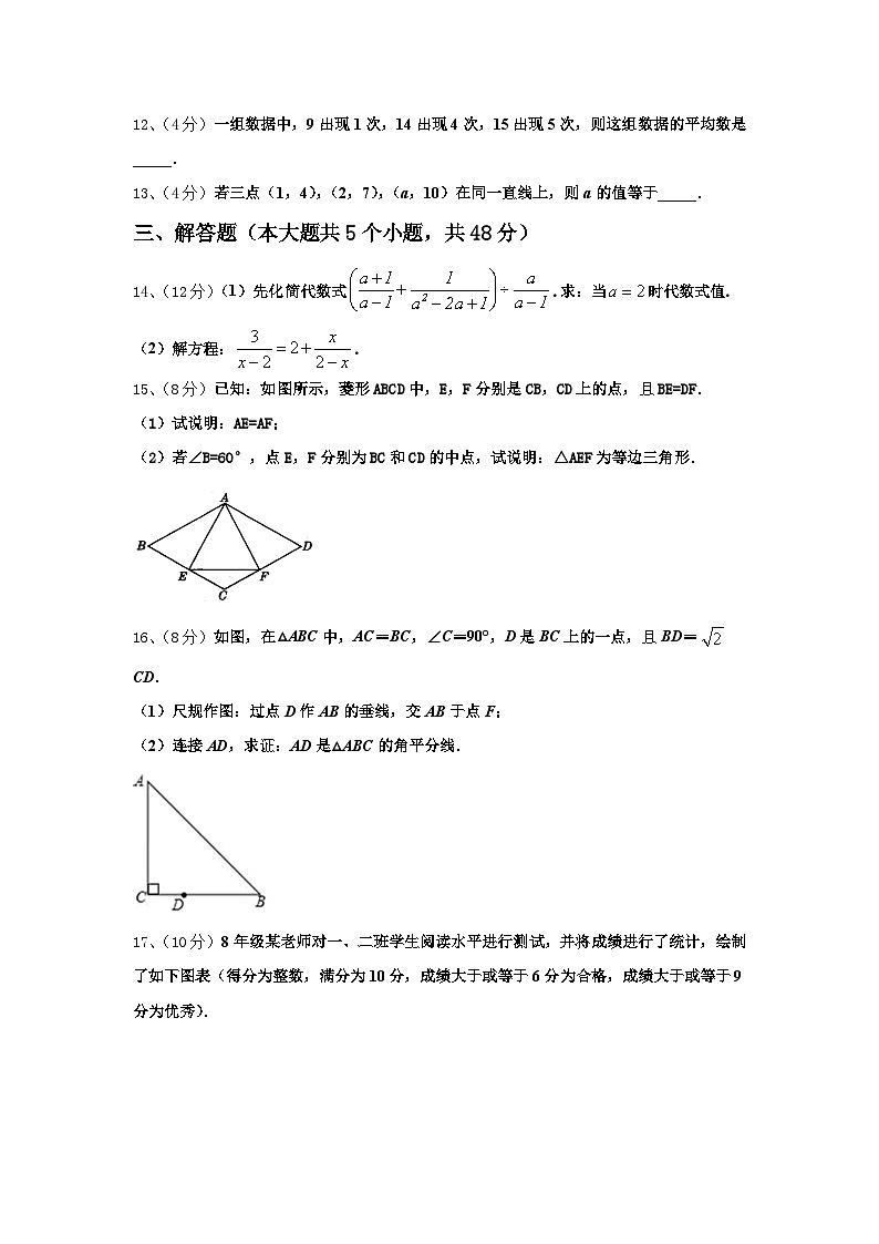 内蒙古准格尔旗第四中学2024-2025学年数学九年级第一学期开学学业水平测试模拟试题【含答案】03