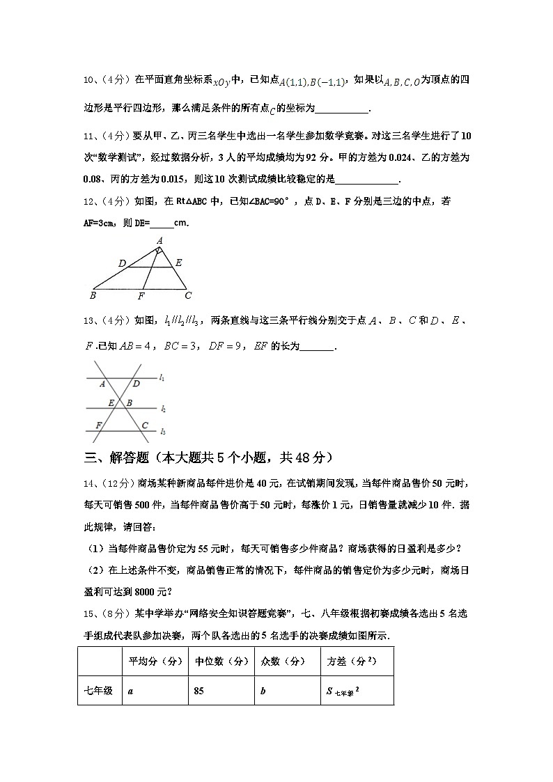 山东省临沂市经济开发区2025届数学九年级第一学期开学综合测试试题【含答案】03