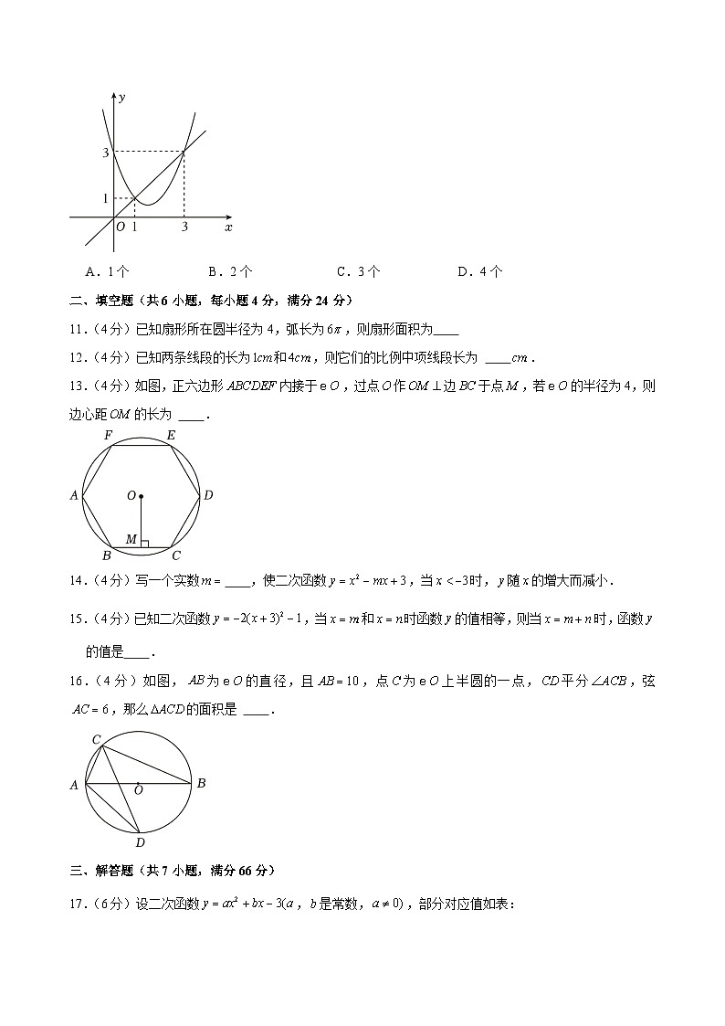 浙江省杭州市上城区杭州市丁兰实验中学　2022-2023学年九年级上学期期中数学试卷03