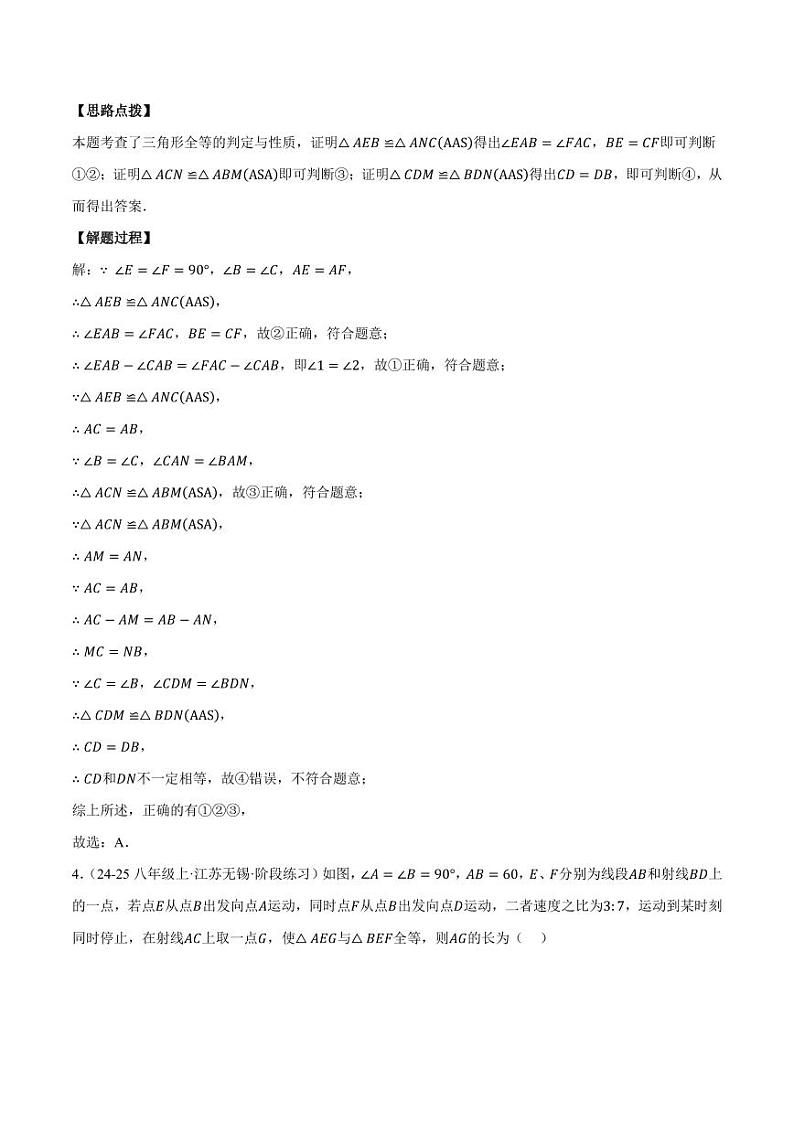 期中模拟测试卷（压轴题综合测试卷）-2024-2025学年八年级数学上册03