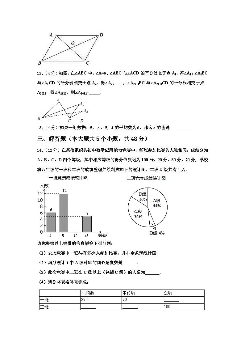 浙江省杭州市英特外国语学校2024年九年级数学第一学期开学学业质量监测模拟试题【含答案】第3页