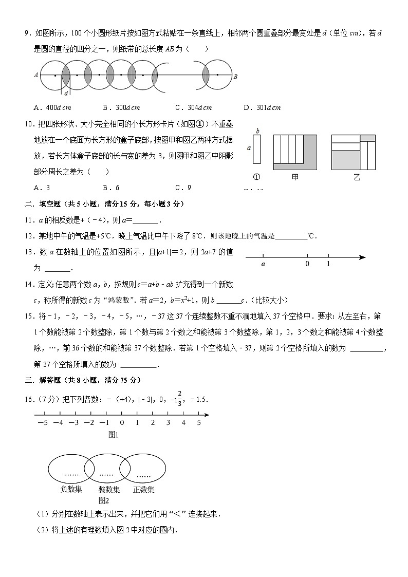 人教版（2024新版）七年级数学上册期中模拟测试卷（含答案解析）第2页