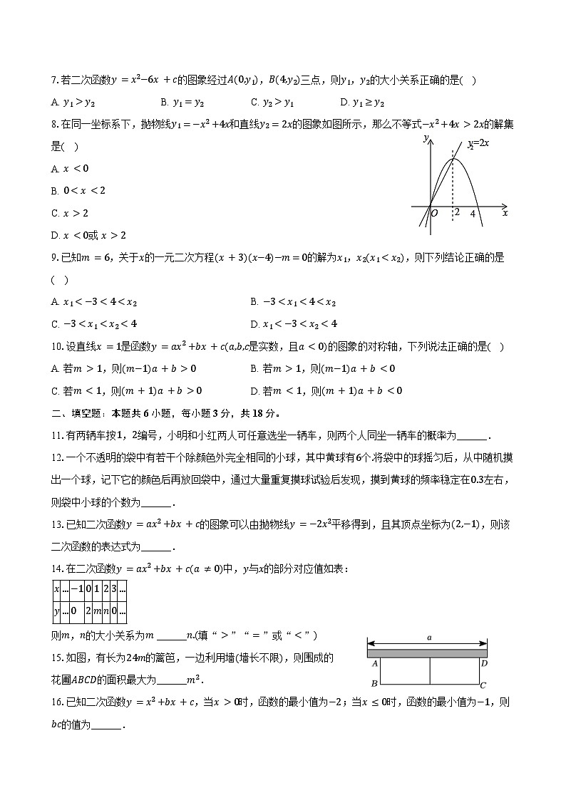 2024-2025学年浙江省杭州市西湖区景汇中学九年级（上）月考数学试卷（10月份）（含答案）02