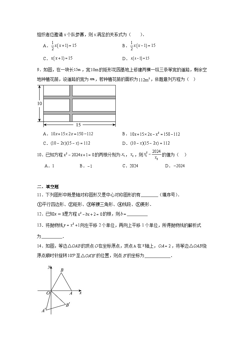 广东省广州市广州外国语学校2024—2025学年上学期10月月考九年级数学试卷02