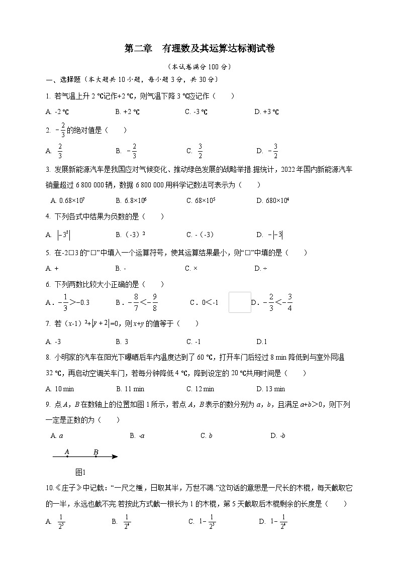 第二章 有理数及其运算 达标测试卷（含答案）北师大版（2024）数学七年级上册第1页