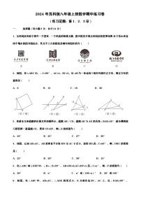 2024-2025学年苏科版八年级上册数学期中练习卷