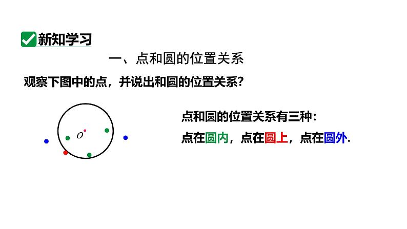 最新人教版新课标九上数学24.2.1点和圆的位置关系课件第5页