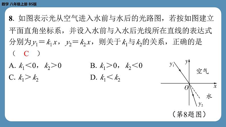 最新2023--2024学年北师版八年级数学上册第十一周自主评价练习（课件）第6页