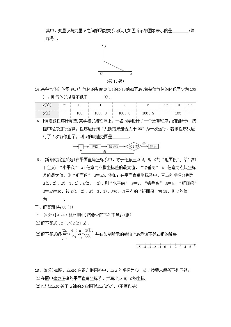 2024八年级数学上册代数复习专题卷试卷（附答案浙教版）第3页