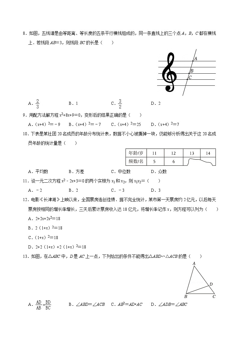 河北省石家庄四十七中学2024—-2025学年上学期第一次月考九年级数学试题第2页