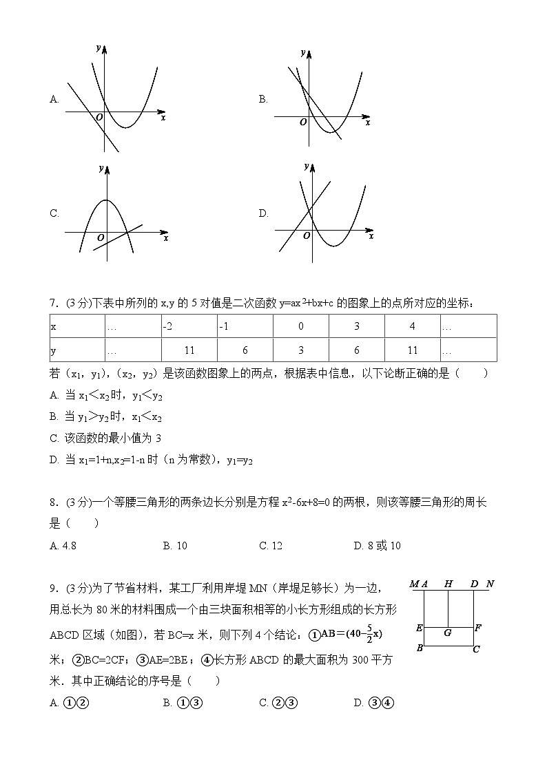 河北省沧州市青县第四中学2024-2025学年上 学期九年级数学第二次月考模拟试题第2页