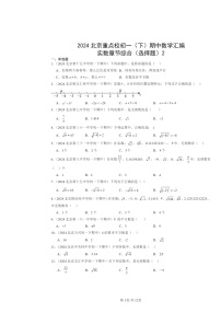 2024北京重点校初一下学期期中数学真题分类汇编：实数章节综合（选择题）2