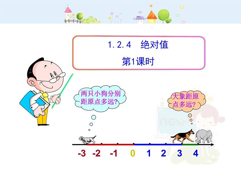 初中数学教学课件：1.2.4  绝对值  第1课时（人教版七年级上）01