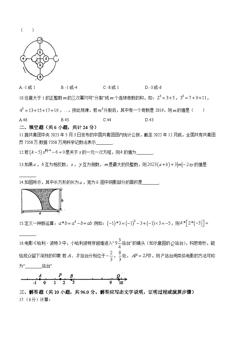 2023-2024学年四川省广元市利州区天立国际学校七年级（上）期中数学试卷02